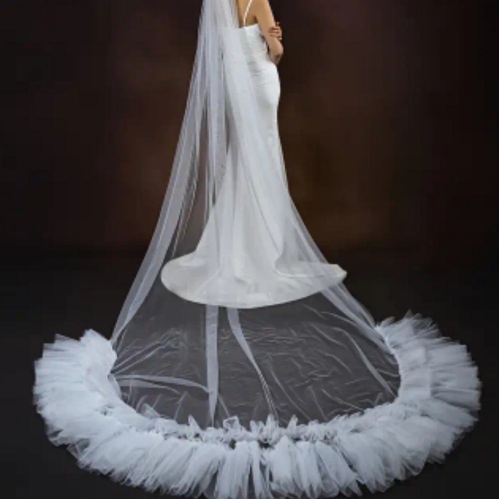 Elegant Off White Bridal Veil